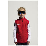 Adv Nordic Ski Club Vest Jr - Red - Closeup 1