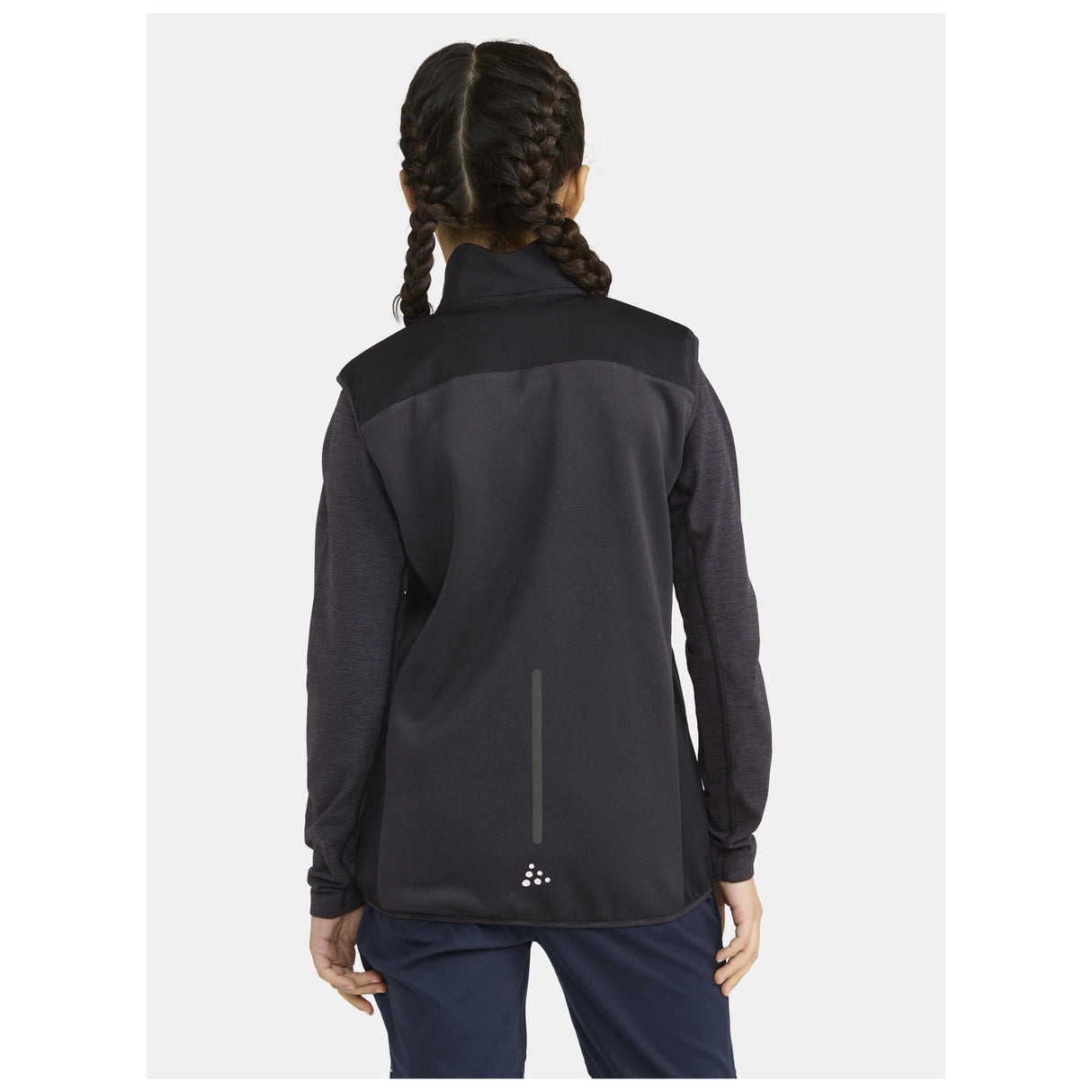 Adv Nordic Ski Club Vest Jr - Black - Closeup 2