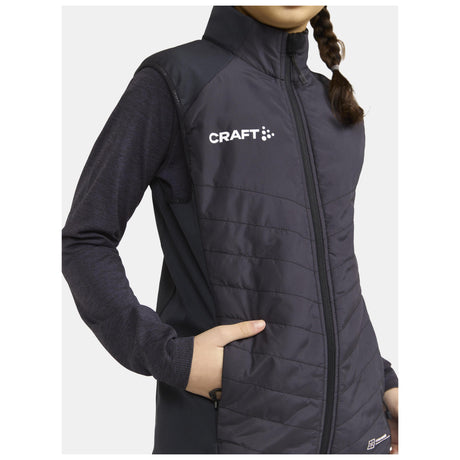 Adv Nordic Ski Club Vest Jr - Black - Closeup 3