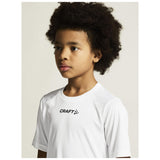 Rush 2.0 Ss Tee Jr - White - Closeup 6