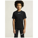 Rush 2.0 Ss Tee Jr - Black - Closeup 5
