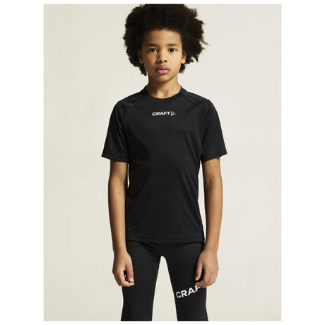 Rush 2.0 Ss Tee Jr - Black - Closeup 5