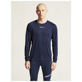 Rush 2.0 Ls Tee M - Navy - Closeup 5