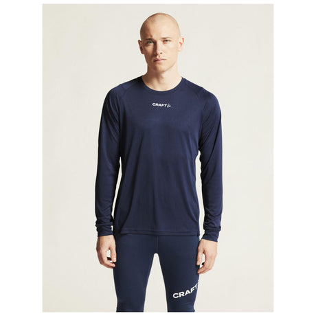 Rush 2.0 Ls Tee M - Navy - Closeup 5