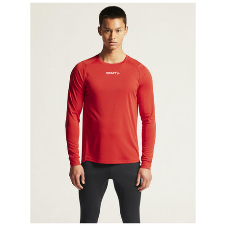 Rush 2.0 Ls Tee M - Red - Closeup 5