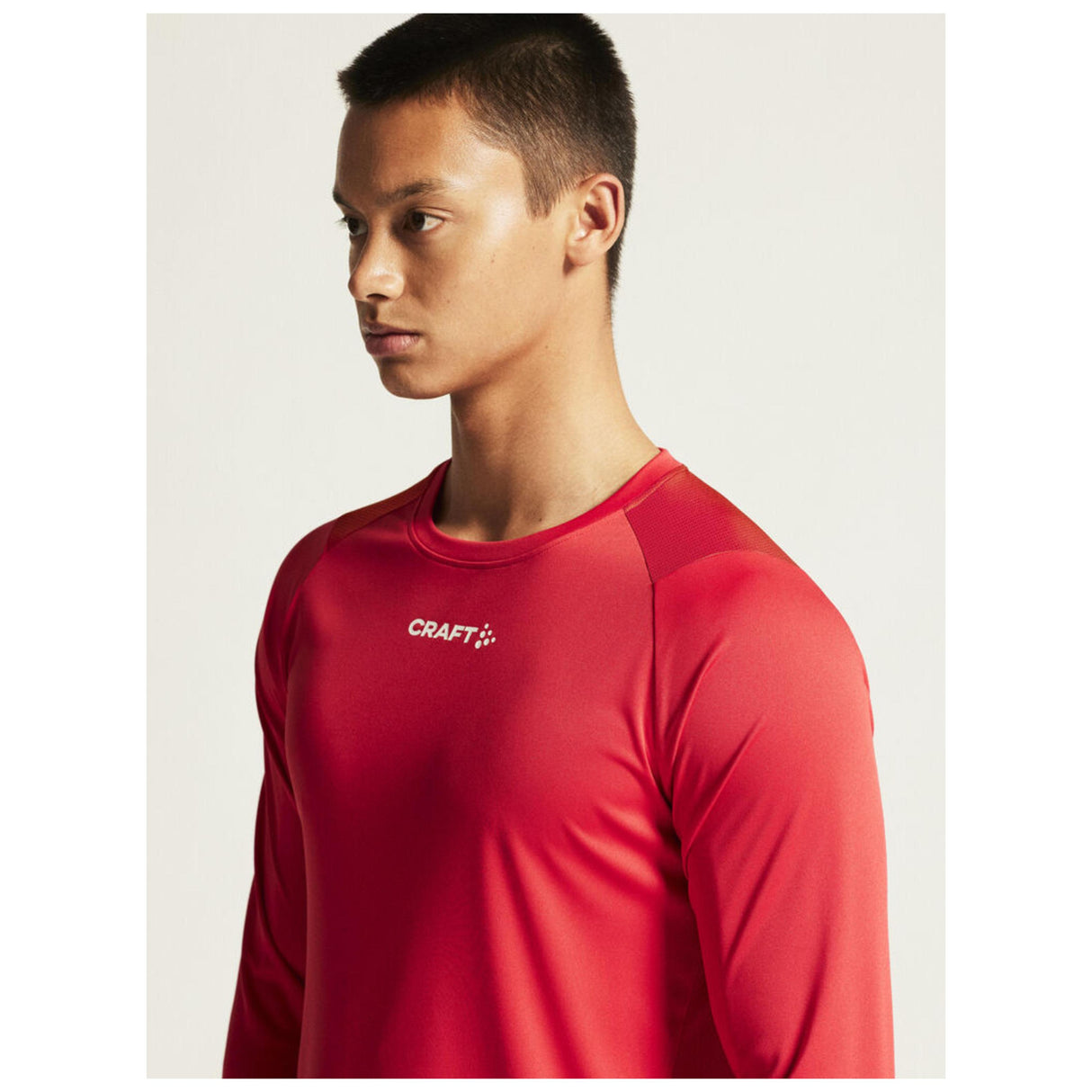 Rush 2.0 Ls Tee M - Red - Closeup 6