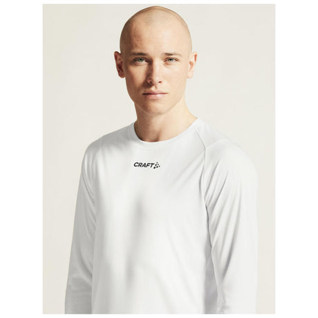 Rush 2.0 Ls Tee M - White - Closeup 6