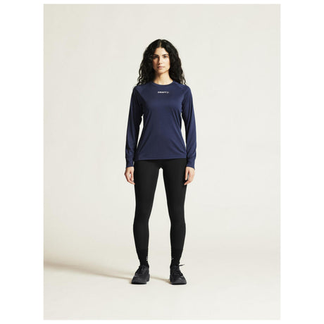 Rush 2.0 Ls Tee W - Navy - Closeup 1