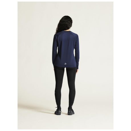 Rush 2.0 Ls Tee W - Navy - Closeup 4