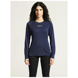 Rush 2.0 Ls Tee W - Navy - Closeup 5