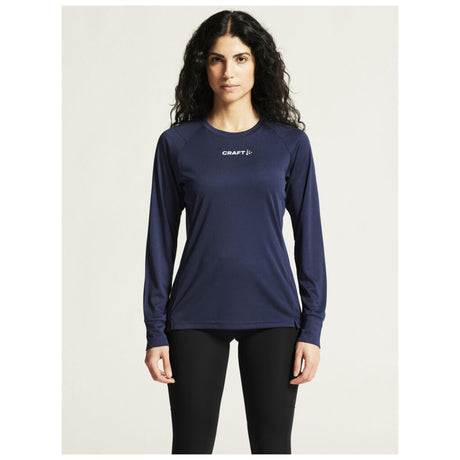 Rush 2.0 Ls Tee W - Navy - Closeup 5