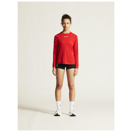 Rush 2.0 Ls Tee W - Red - Closeup 1