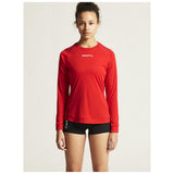 Rush 2.0 Ls Tee W - Red - Closeup 5