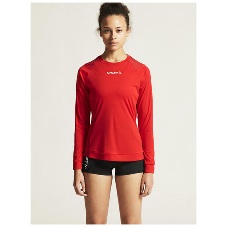 Rush 2.0 Ls Tee W - Red - Closeup 5