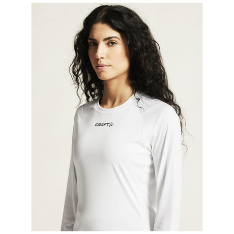 Rush 2.0 Ls Tee W - White - Closeup 6