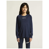 Rush 2.0 Ls Tee Jr - Navy - Closeup 5