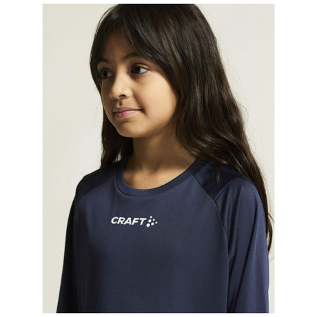 Rush 2.0 Ls Tee Jr - Navy - Closeup 7
