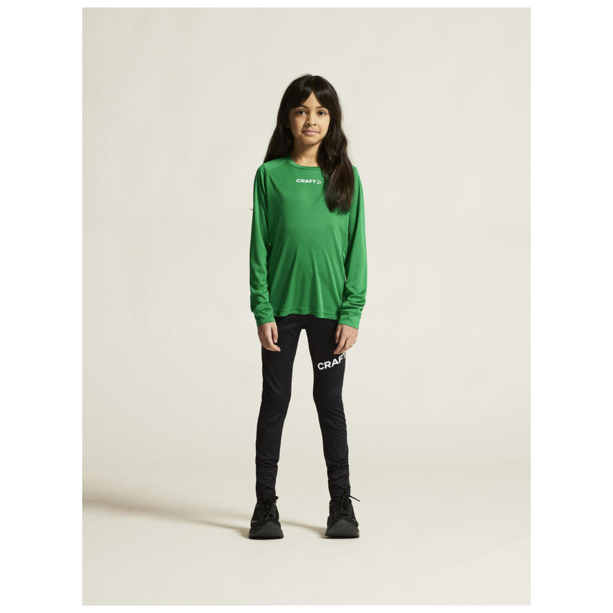 Rush 2.0 Ls Tee Jr - Green - Closeup 1