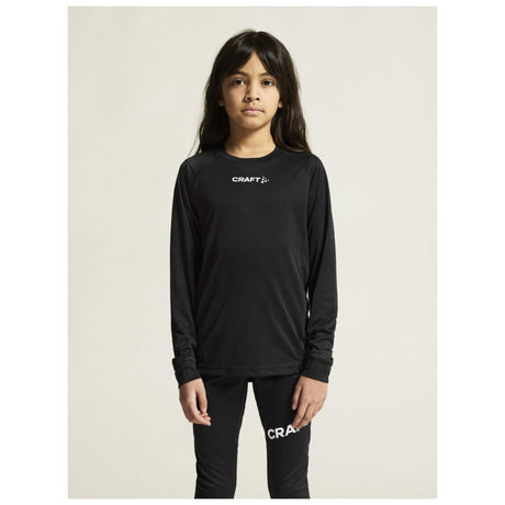 Rush 2.0 Ls Tee Jr - Black - Closeup 5