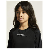 Rush 2.0 Ls Tee Jr - Black - Closeup 6