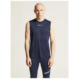 Rush 2.0 Singlet M - Navy - Closeup 5