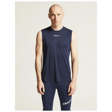 Rush 2.0 Singlet M - Navy - Closeup 5