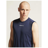 Rush 2.0 Singlet M - Navy - Closeup 6