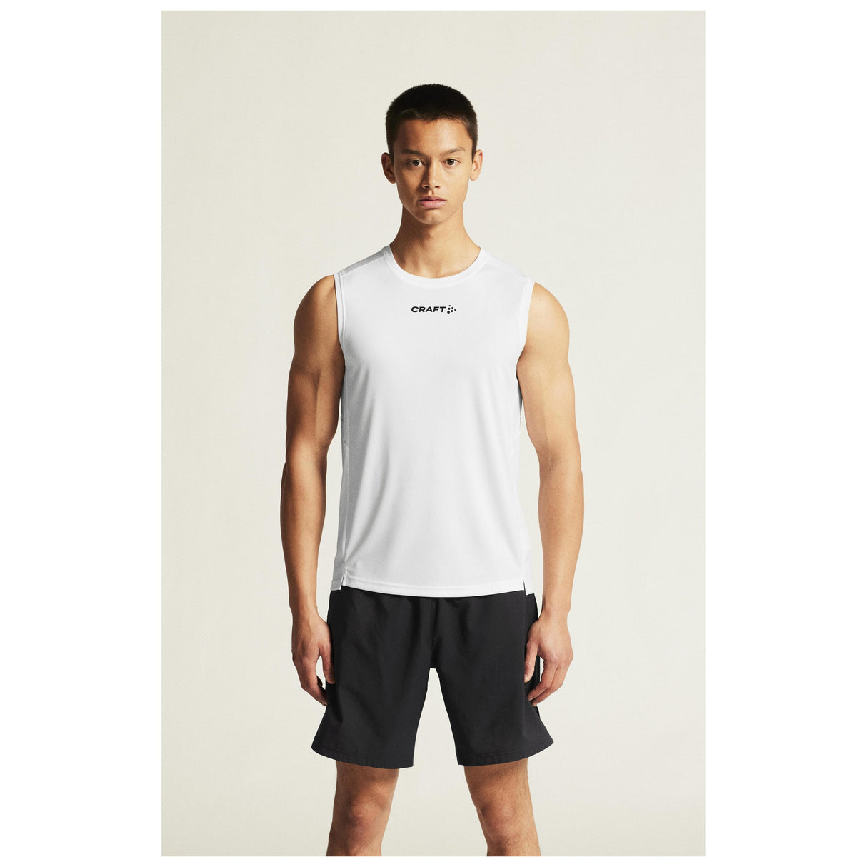 Rush 2.0 Singlet M - White - Closeup 6