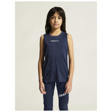 Rush 2.0 Singlet Jr - Navy - Closeup 5