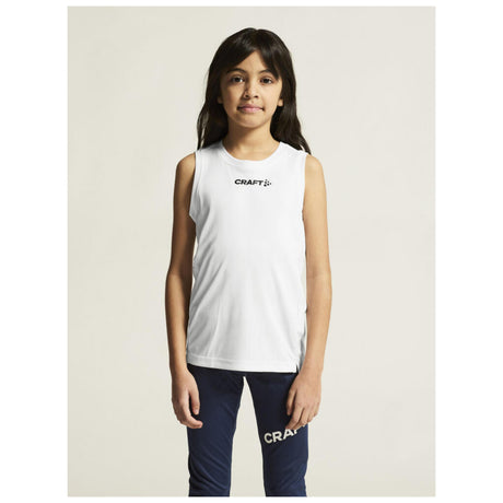 Rush 2.0 Singlet Jr - White - Closeup 5