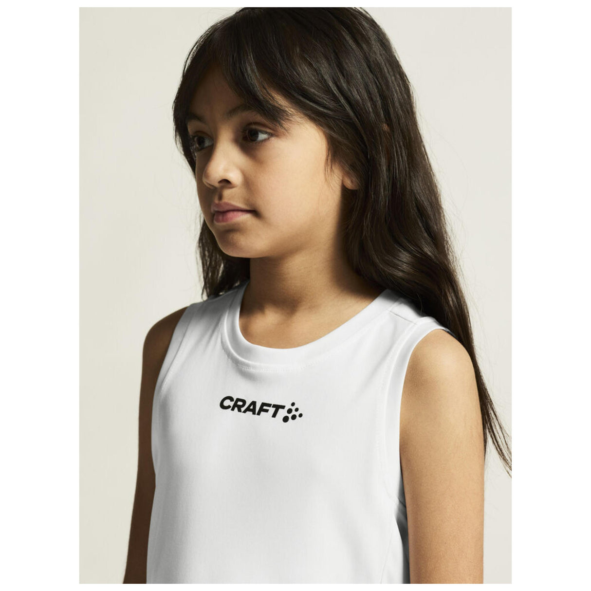 Rush 2.0 Singlet Jr - White - Closeup 6