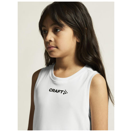 Rush 2.0 Singlet Jr - White - Closeup 6