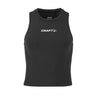 Rush 2.0 Crop Singlet W - Black - Front