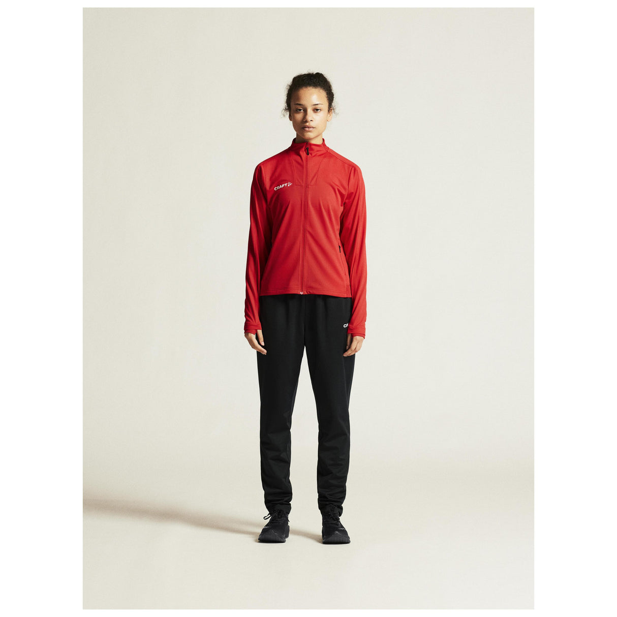 Evolve 2.0 Full Zip Jacket W - Red - Closeup 1