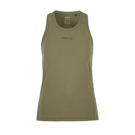 Adv Essence Singlet 2 W - Dark Green - Front