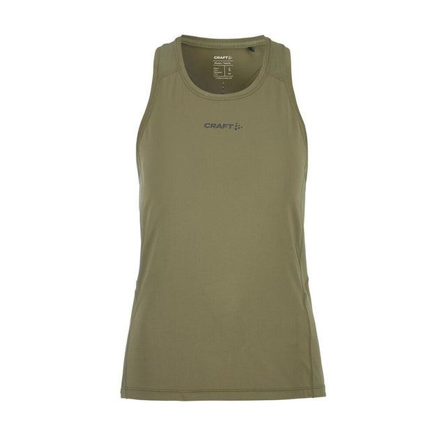 Adv Essence Singlet 2 W - Dark Green - Front