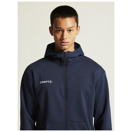 Community 2.0 Logo Fz Hoodie M - Navy - Closeup 6