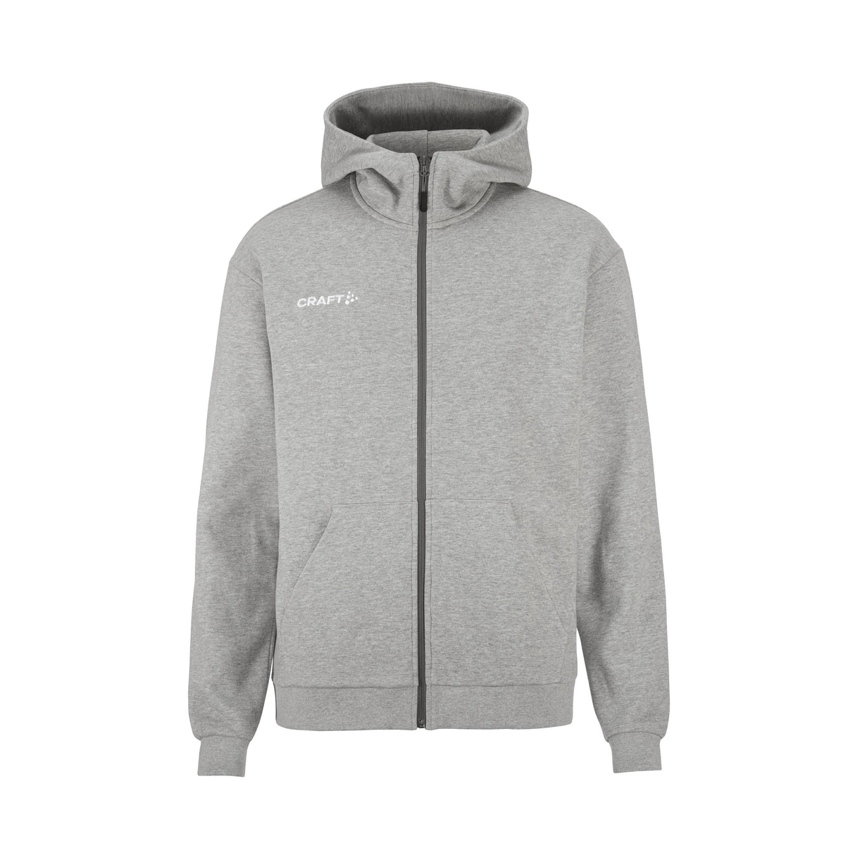 Community 2.0 Logo Fz Hoodie M - Grey Melange - Front