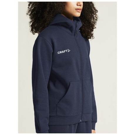 Community 2.0 Logo Fz Hoodie W - Navy - Closeup 6
