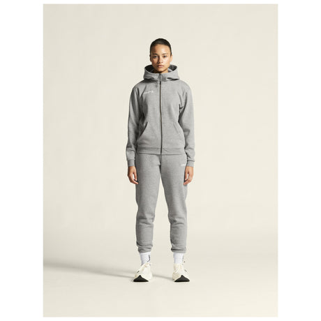 Community 2.0 Logo Fz Hoodie W - Grey Melange - Closeup 1