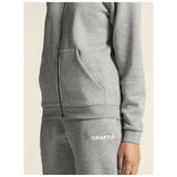 Community 2.0 Logo Fz Hoodie W - Grey Melange - Closeup 7