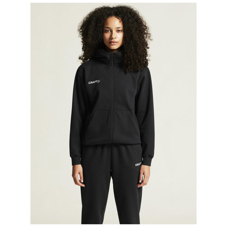 Community 2.0 Logo Fz Hoodie W - Black - Closeup 5