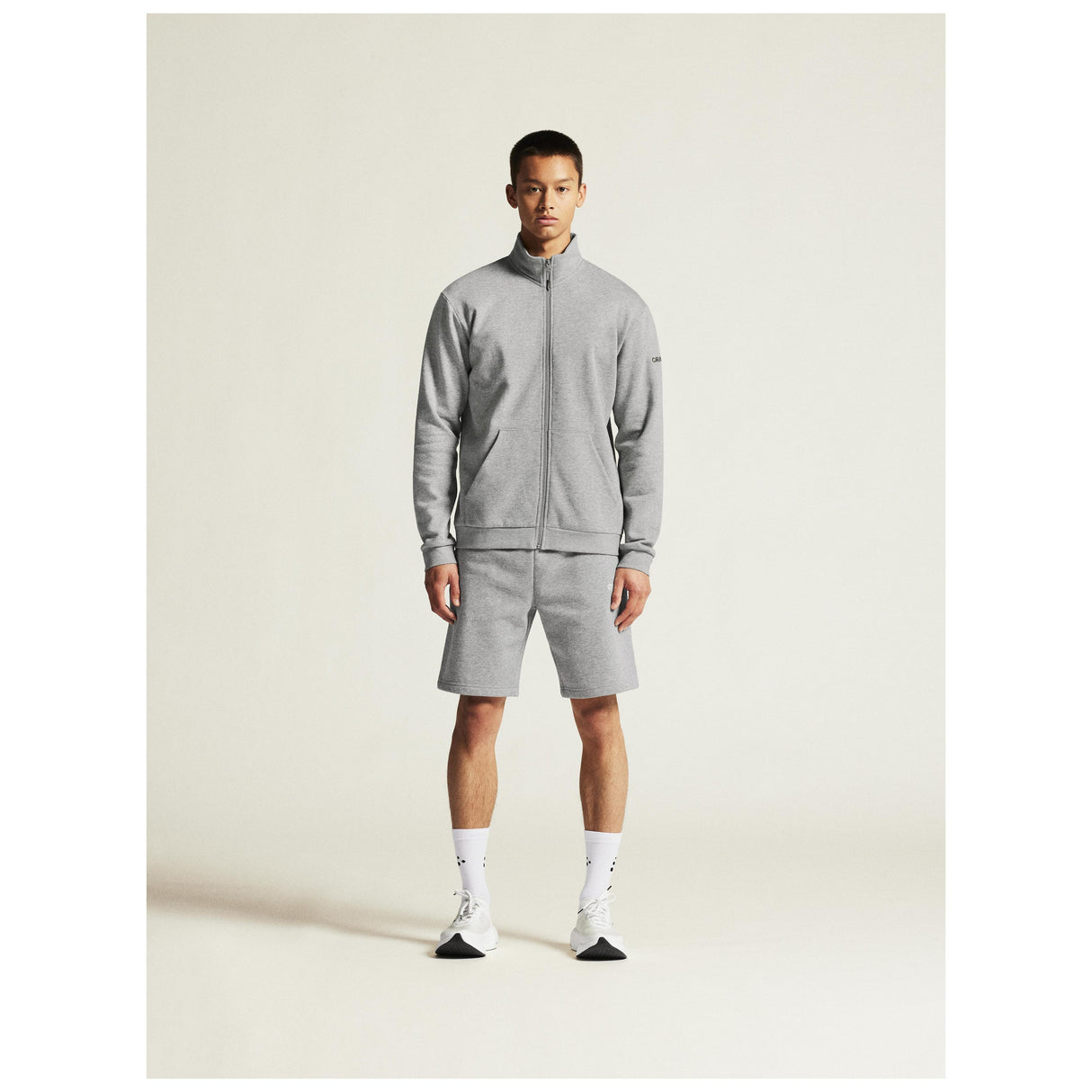 Community 2.0 Zip Jkt M - Grey Melange - Closeup 1