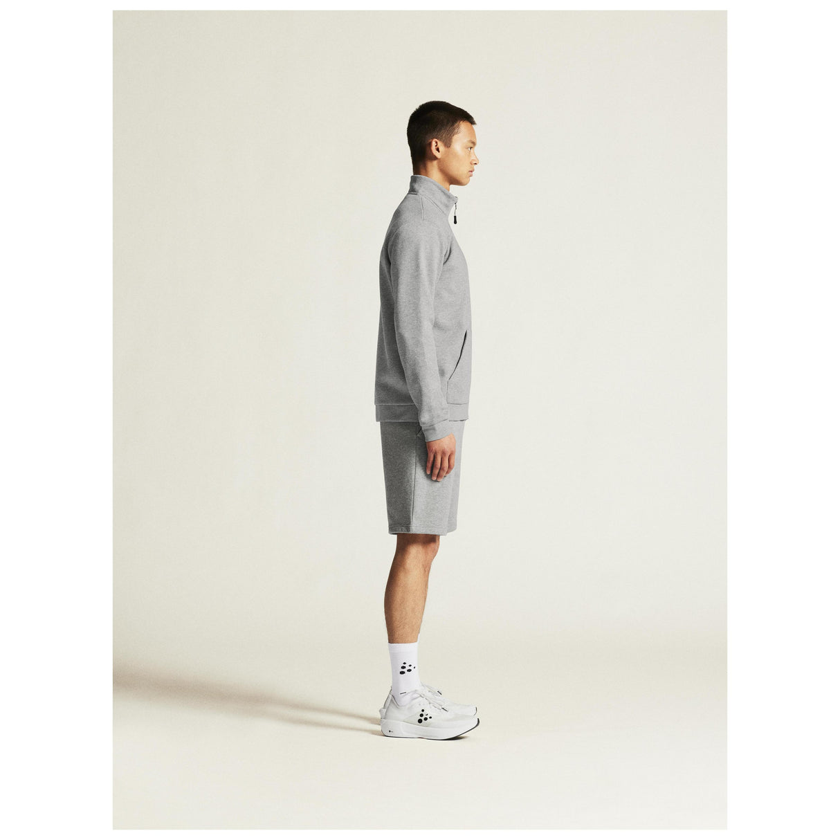Community 2.0 Zip Jkt M - Grey Melange - Closeup 2
