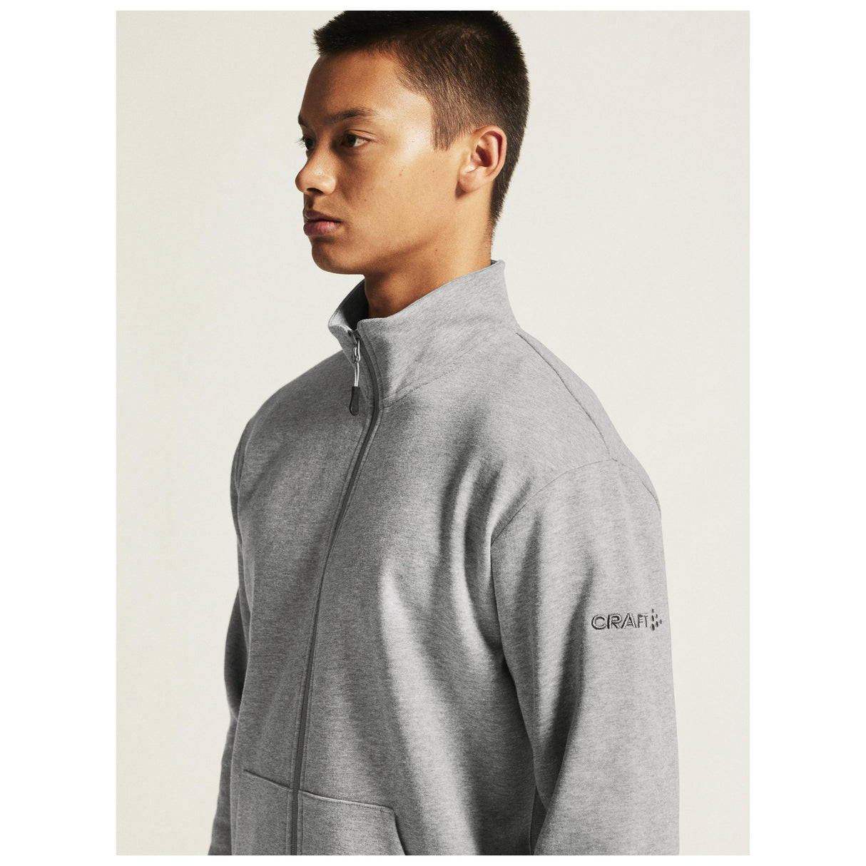 Community 2.0 Zip Jkt M - Grey Melange - Closeup 6