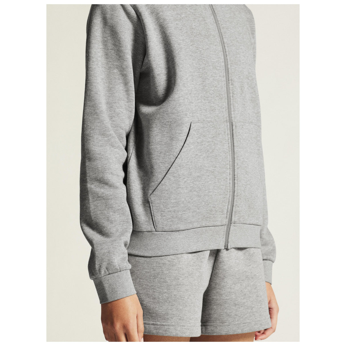 Community 2.0 Zip Jkt W - Grey Melange - Closeup 7