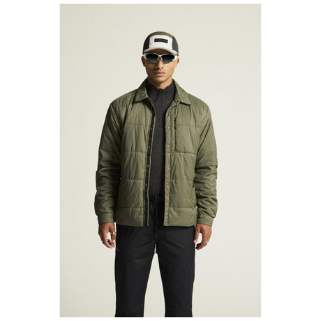Adv Urban Lt Padded Overshirt Uni - Dark Green - Closeup 4