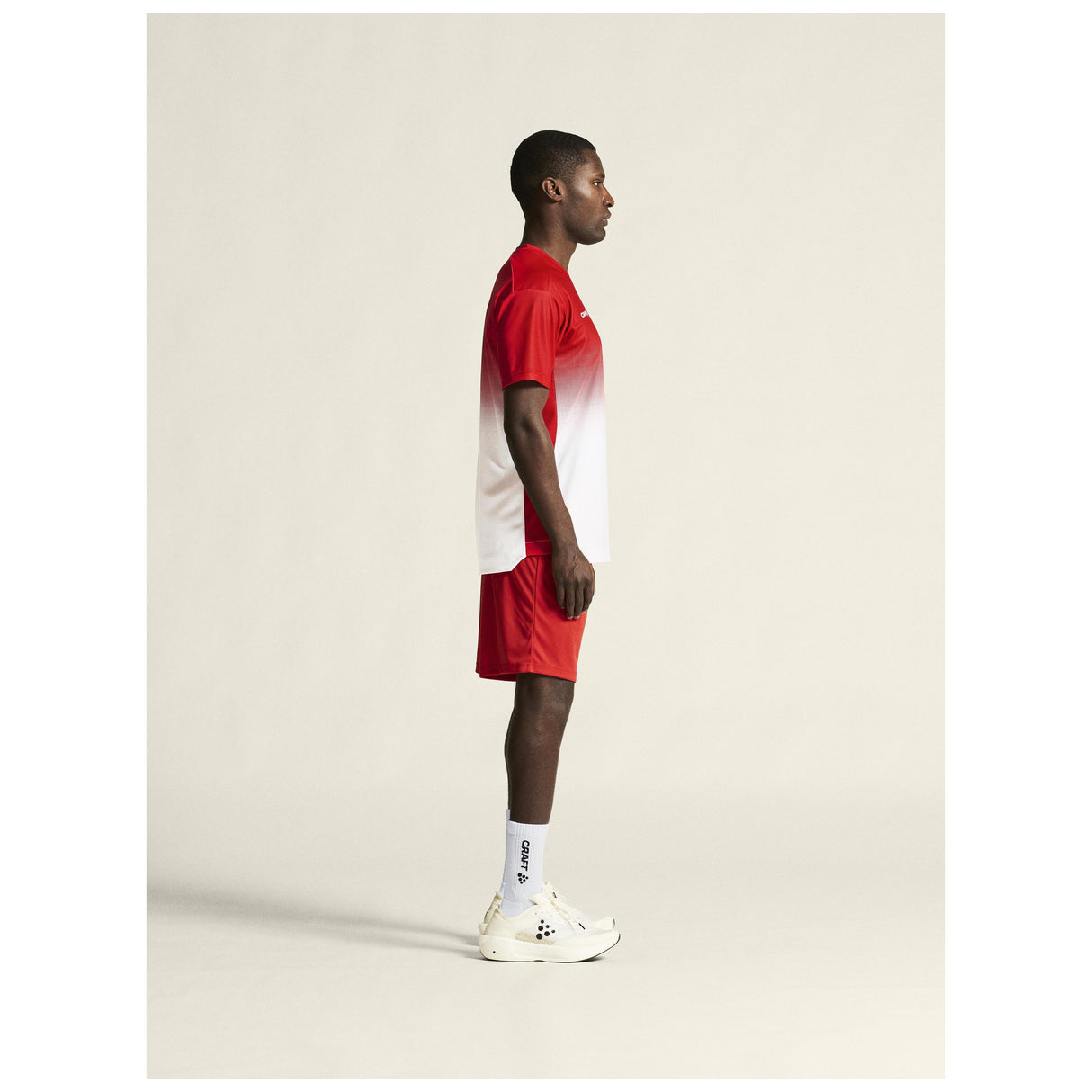 Evolve 2.0 Structured Graphic Jersey M - Red/White - Closeup 2