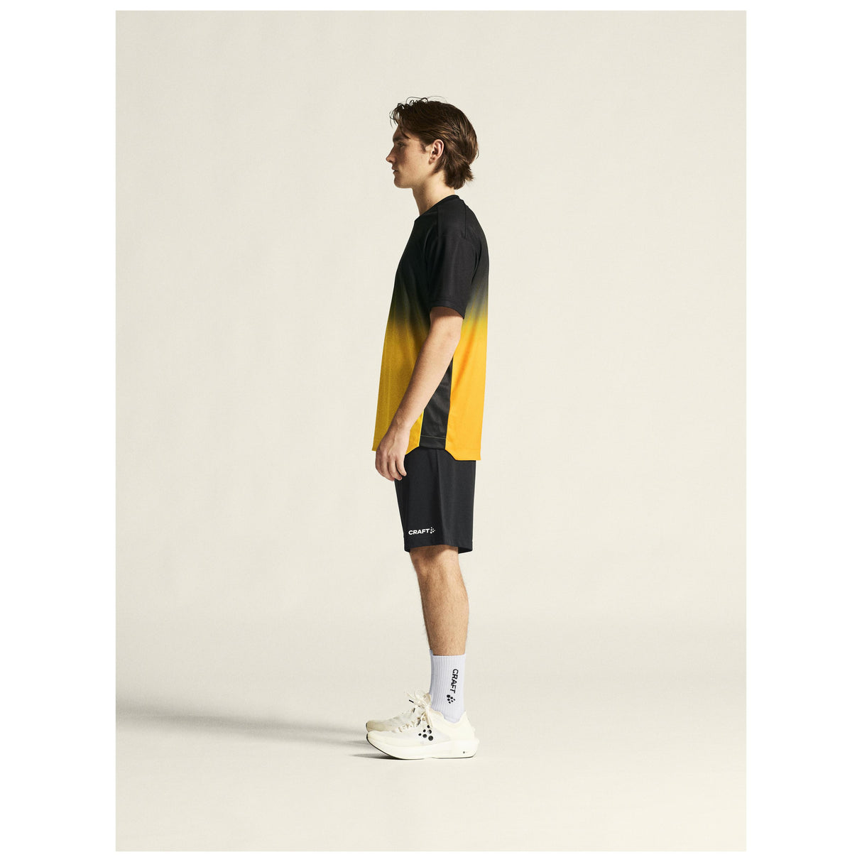 Evolve 2.0 Structured Graphic Jersey M - Black/Yellow - Closeup 4