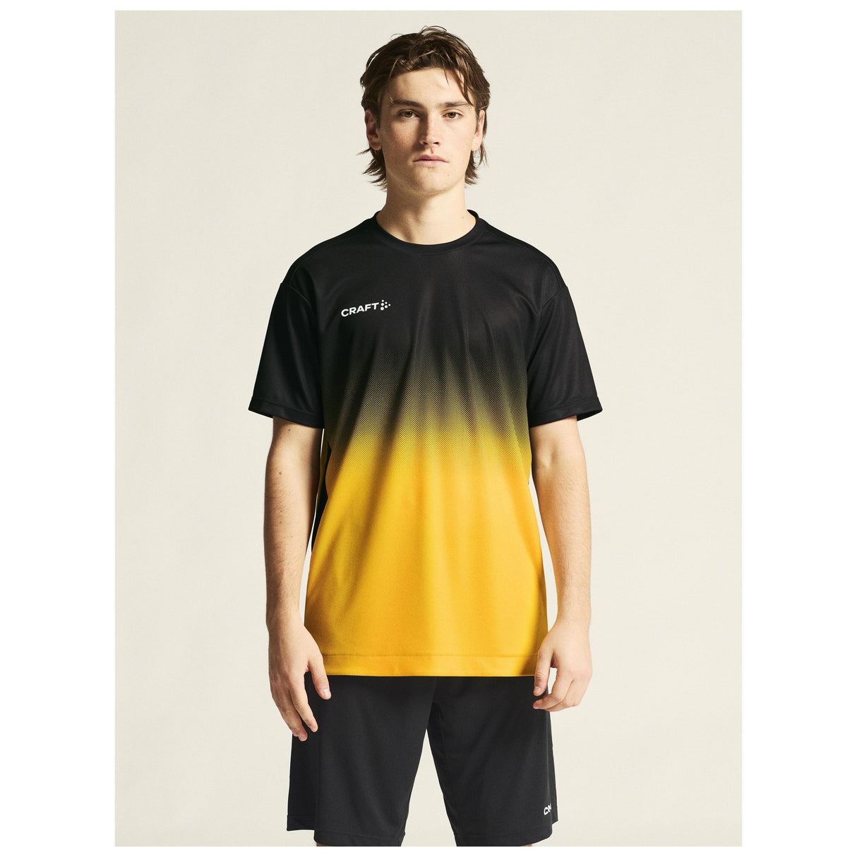 Evolve 2.0 Structured Graphic Jersey M - Black/Yellow - Closeup 5